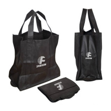 black popular non-woven Tote Bags with logo printing